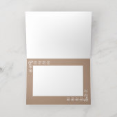 Minimalistische bruine verjaardagskaart folie wenskaart (Binnenlaag)