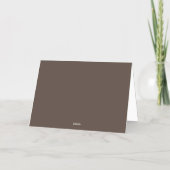 Minimalistische bruine verjaardagskaart folie wenskaart (Achterkant)