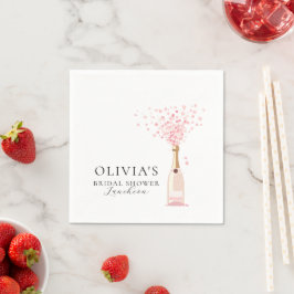 Minimalistische Bruisende Bruiloftsbrunch Roze Bru Servet