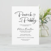 Minimalistische brunch en bubble Vrijgezellenfeest Kaart (Staand voorkant)