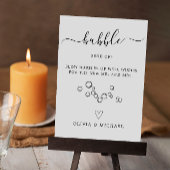 Minimalistische bubbel verzenden uit teken, bruilo kaart