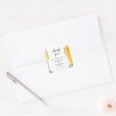 Minimalistische bubbels & brouwsels Dank u bruilof Vierkante Sticker (Envelop)