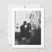 Minimalistische budget bruiloft Save the Date (Achterkant)