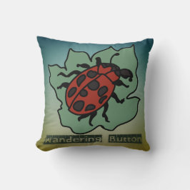 Minimalistische bug Chilling op een blad | grappig Kussen