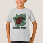 Minimalistische bug Chilling op een blad | grappig T-shirt (Voorkant)