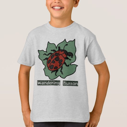 Minimalistische bug Chilling op een blad | grappig T-shirt (Voorkant)