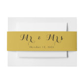 Minimalistische buikband – aangepaste tekst uitnodigingen wikkel (Voorkant Voorbeeld)