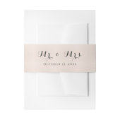 Minimalistische buikband – Aangepaste tekst Uitnodigingen Wikkel (Voorkant Voorbeeld)