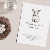 Minimalistische Bunny Easter Egg Hunt Brunch uitno Kaart