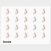 Minimalistische Bunny-lijn kunst sticker (Vel)