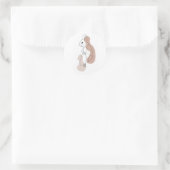 Minimalistische Bunny-lijn kunst sticker (Tas)