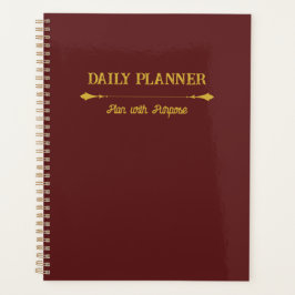 Minimalistische Burgundy Gouden Planner