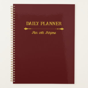 Minimalistische Burgundy Gouden Planner