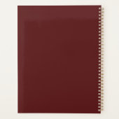 Minimalistische Burgundy Gouden Planner (Achterkant)