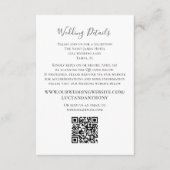 Minimalistische Burgundy Trouwdetails QR-code Informatiekaartje (Voorkant)