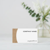 Minimalistische burlap fotografie QR Visitekaartje (Staand voorkant)