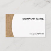 Minimalistische burlap fotografie QR Visitekaartje (Voorkant)