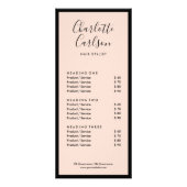 Minimalistische Business Chic Blush Pink Reclamekaart (Voorkant)