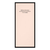 Minimalistische Business Chic Blush Pink Reclamekaart (Achterkant)