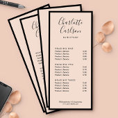 Minimalistische Business Chic Blush Pink Reclamekaart