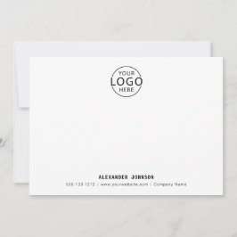 Minimalistische Business Custom Logo Professional Notitiekaartje