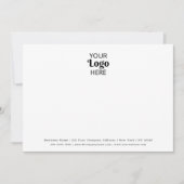 Minimalistische Business Logo Company Contact Bran Notitiekaartje (Voorkant)