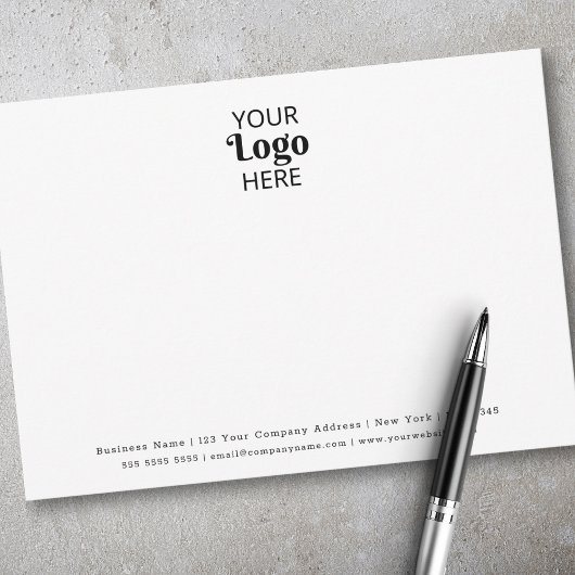 Minimalistische Business Logo Company Contact Bran Notitiekaartje