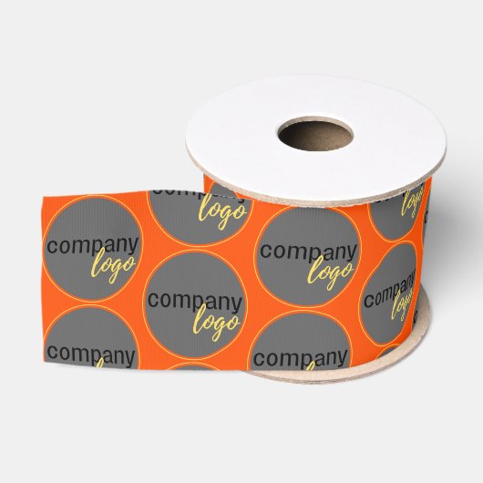 MINIMALISTISCHE BUSINESS LOGO PATTERN BRANDING GROSGRAIN LINT (Spoel)