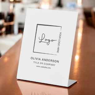 Minimalistische Business Logo Professional Modern Reclamebord Met Voetstuk