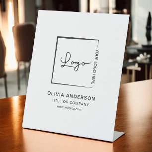 Minimalistische Business Logo Professional Modern Reclamebord Met Voetstuk