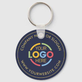 Minimalistische Business Logo Promotionele Navy Bl Sleutelhanger