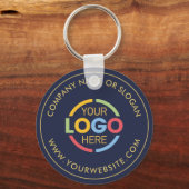Minimalistische Business Logo Promotionele Navy Bl Sleutelhanger (Voorkant)