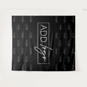 Minimalistische Business Logo Step Repeat Achtergr Wandkleed (Voorkant (horizontaal))