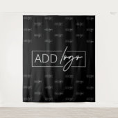 Minimalistische Business Logo Step Repeat Achtergr Wandkleed (Voorkant)