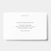 Minimalistische Business Logo Vet Tech-medewerkers Badge (Back)