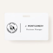 Minimalistische Business Logo Vet Tech-medewerkers Badge (Voorkant)