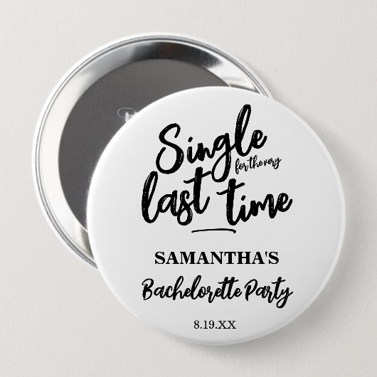 Minimalistische Button van de Bachelorette Party (Voorkant /achterkant)