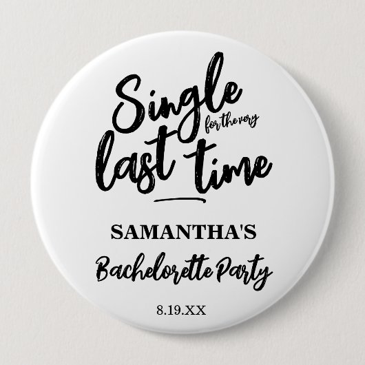 Minimalistische Button van de Bachelorette Party (Voorkant)