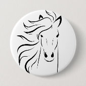 Minimalistische Button voor HORSE-tekening (Voorkant)