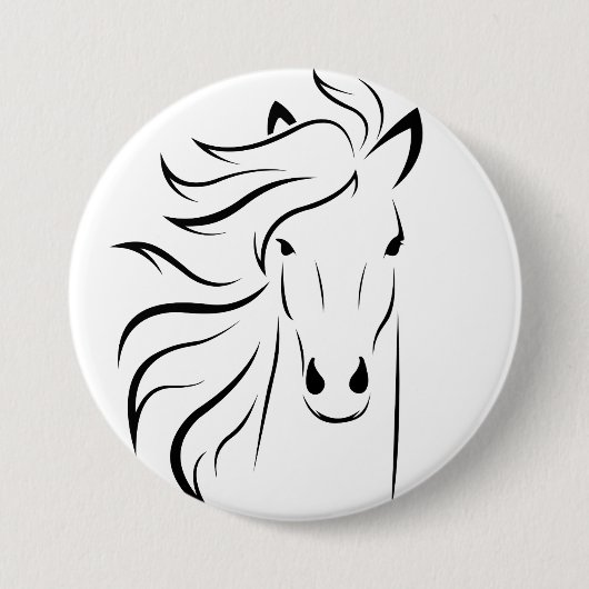 Minimalistische Button voor HORSE-tekening (Voorkant)