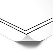 Minimalistische BW Monogram Wilde Bloem Bruiloft Perfect Poster (Hoek)