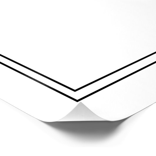 Minimalistische BW Monogram Wilde Bloem Bruiloft Perfect Poster (Hoek)