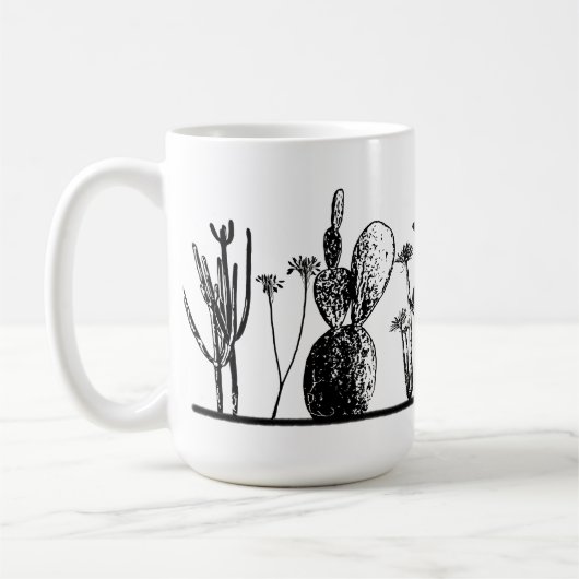 Minimalistische Cactus Koffiemok (Links)