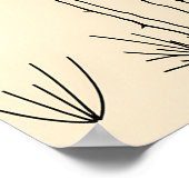 Minimalistische Cactus Line Art Poster (Hoek)