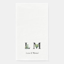 Minimalistische Cactus Monogram Naam Wit