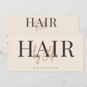 Minimalistische cadeaubon voor kapper (Voorkant / Achterkant)