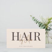 Minimalistische cadeaubon voor kapper (Staand voorkant)