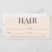 Minimalistische cadeaubon voor kapper (Achterkant)