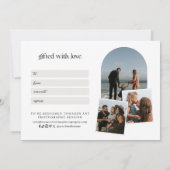 Minimalistische cadeaubon voor moderne fotografie (Achterkant)