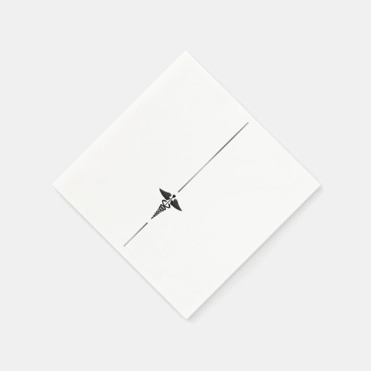 Minimalistische Caduceus Symbool servetten (Hoek)